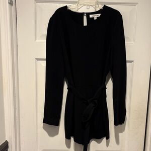 Elizabeth and James Black Long Sleeve Romper
